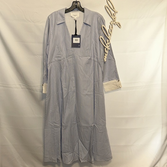 Pomander Place Cannes Stripe Long Sleeve Maxi Dress - Picture 2 of 8